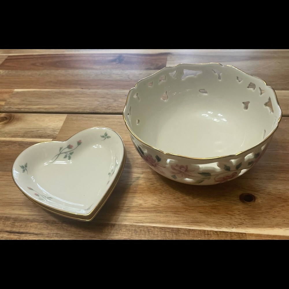 Lenox decorative bowl with plates set